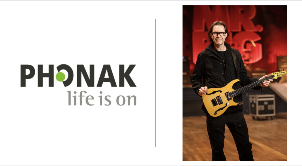 Le guitariste de rock Paul Gilbert devient ambassadeur Phonak